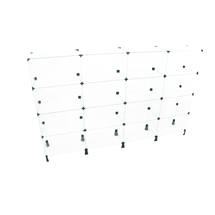 Estante de Vidro - 2,00 x 1,30 x 0,25 M 1