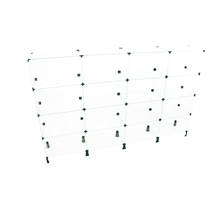 Estante de Vidro - 2,00 x 1,30 x 0,40 M 1