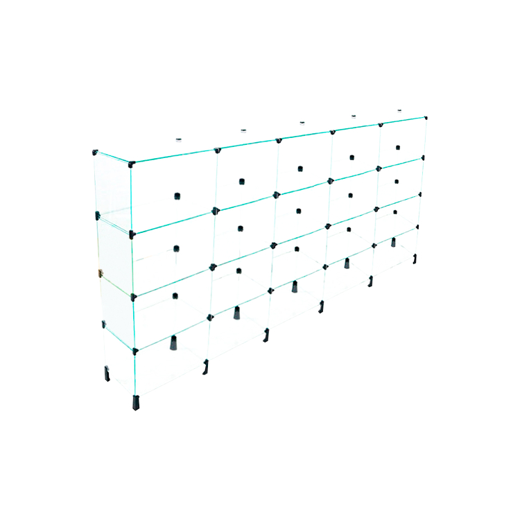 Estante de vidro 2,00 X 1,30 X 0,30 - MOD 40 1
