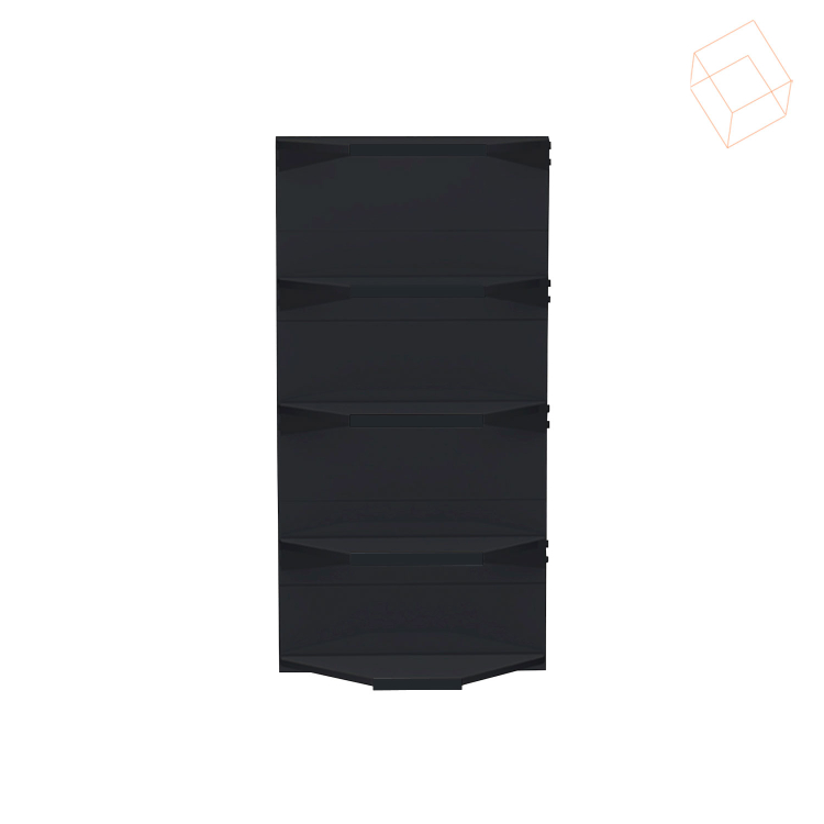 GONDOLA NEW PLUS - 1,70MTS CANTO 40x30 PRETO