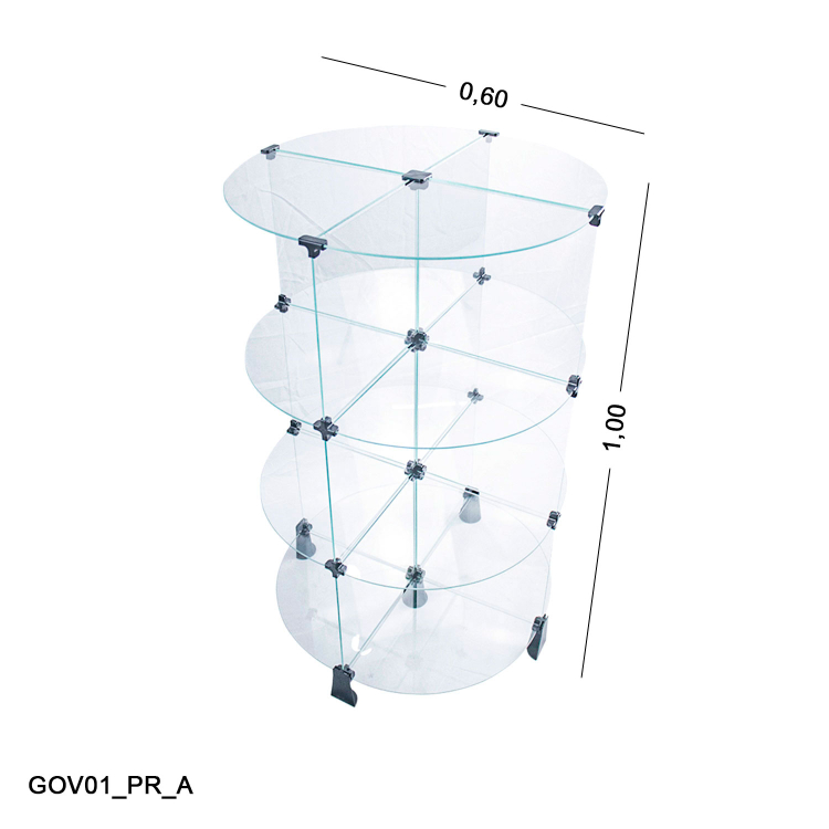 Gôndola de Vidro Oval - 0,60 x 1,00 x 0,60 M 1
