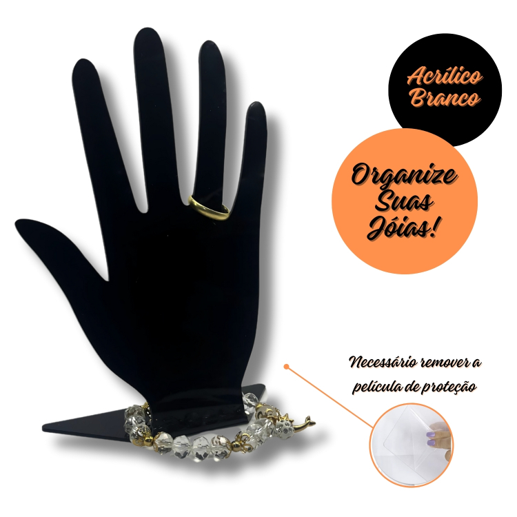 Expositor Mão para Anel em Acrílico - Preto 1