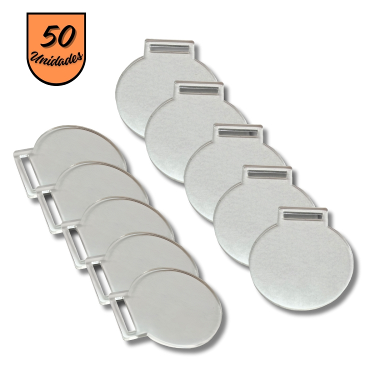 Medalha de  Acrílico - Cristal - KIT 50 UNID. 1