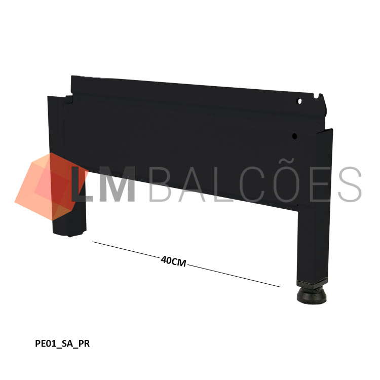 PE DE ENCAIXE NEW PLUS 40CM PRETO 1
