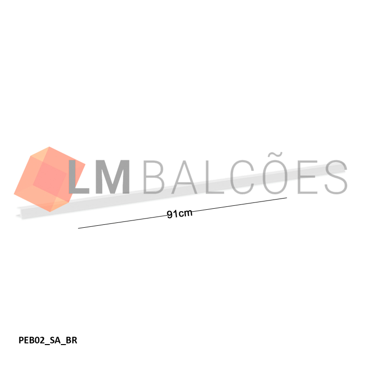 Porta Etiqueta de Bandeja p/ Gôndola 91cm - Branco 1