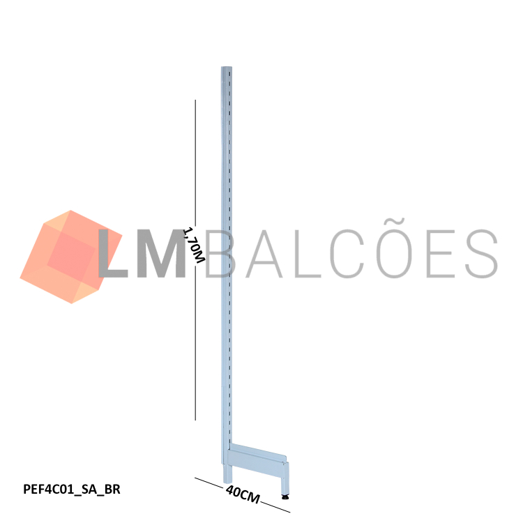 COLUNA NEW PLUS - 1,70MTS PE DE 40 BRANCO 1
