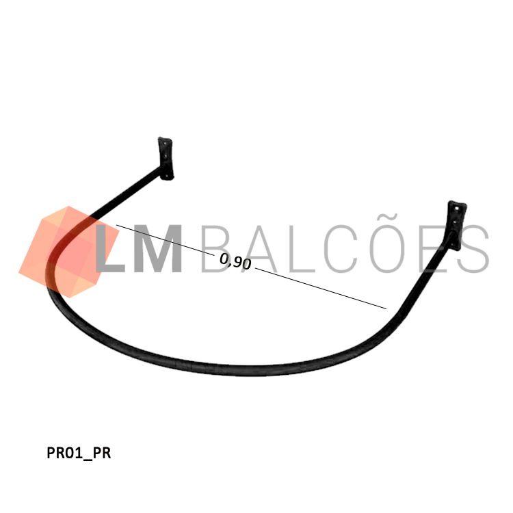 Arco Provador 0,90 x 0,90cm - Preto 1