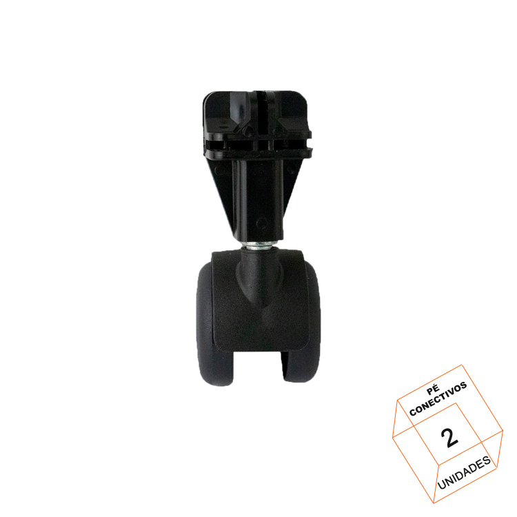 Rodízio Meio 1/4 F Preto P/ Balcão de Vidro e Aramado - 2 Unidades 1