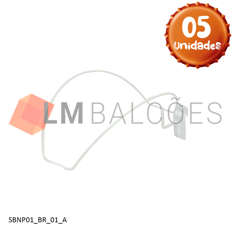 Suporte de Boné Branco p/ Painel  - 05 Unid. 1