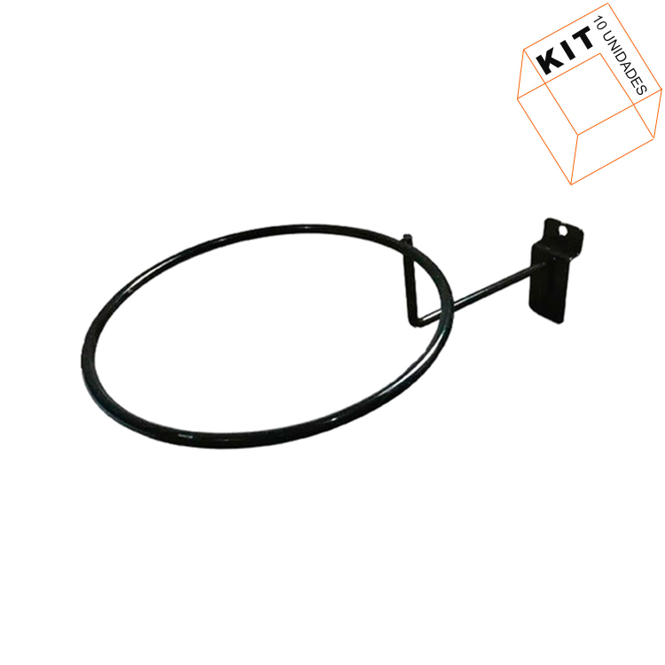 Suporte De Bola Preto Para Painel Canaletado - 10 Unid. 1
