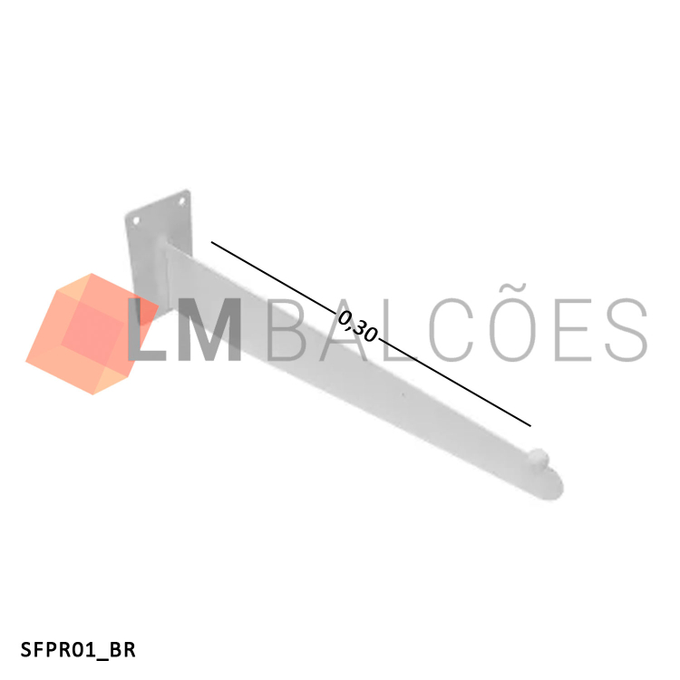 Suporte Faca p/ Parede 30cm - Branco 1