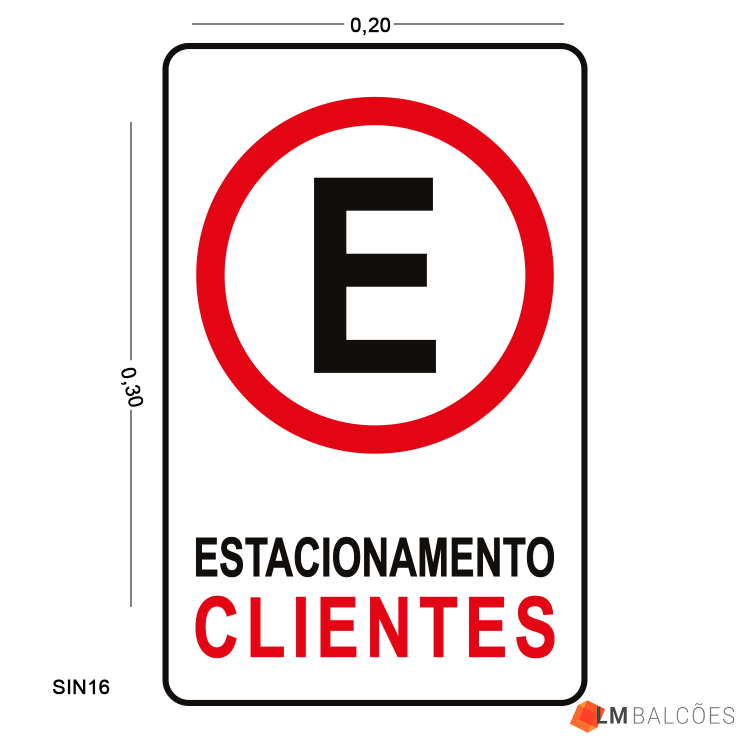 Placa de Sinalização Estacionamento para Clientes 1