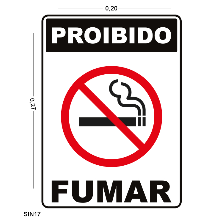 Placa de Sinalização Proibido Fumar 1