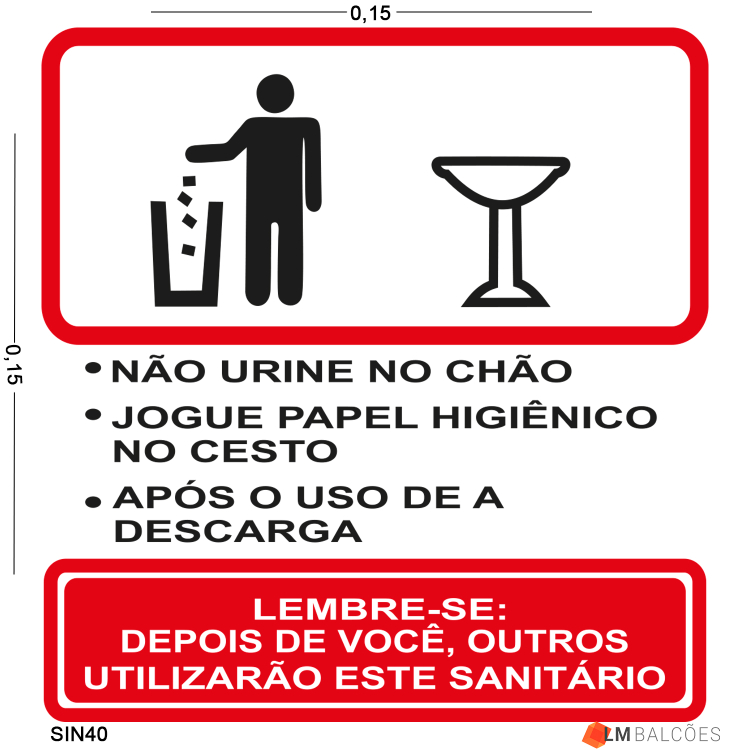 Placa de Sinalização Não Urine no Chão 1