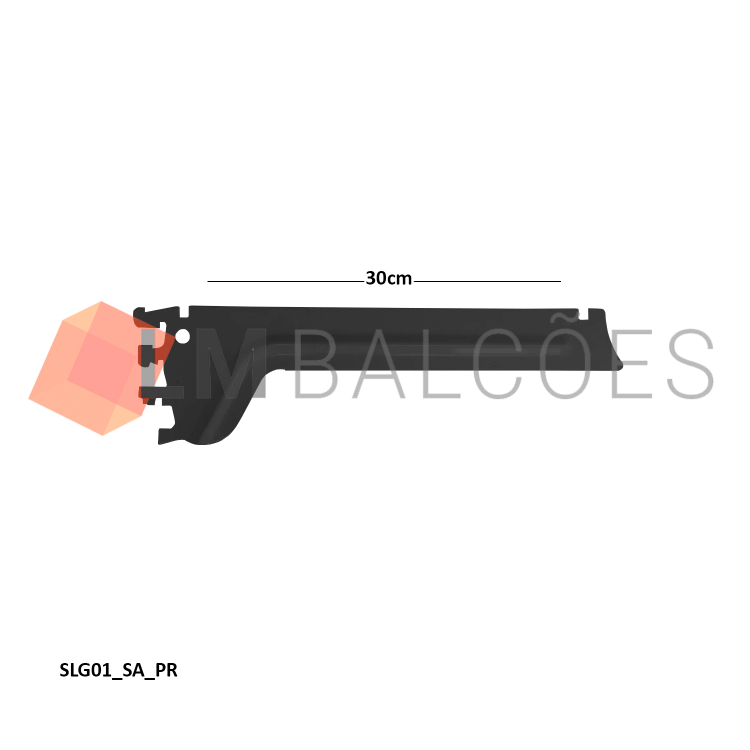 SLG p/ Gôndola SA 30cm - Preto 1