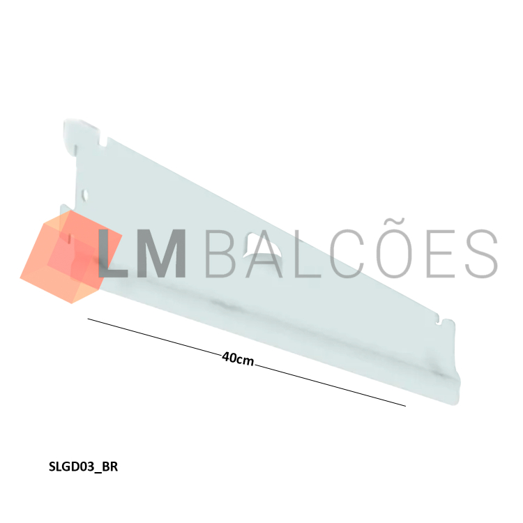 SLG Direito P/ Gôndola Amapá 40cm - Branco 1