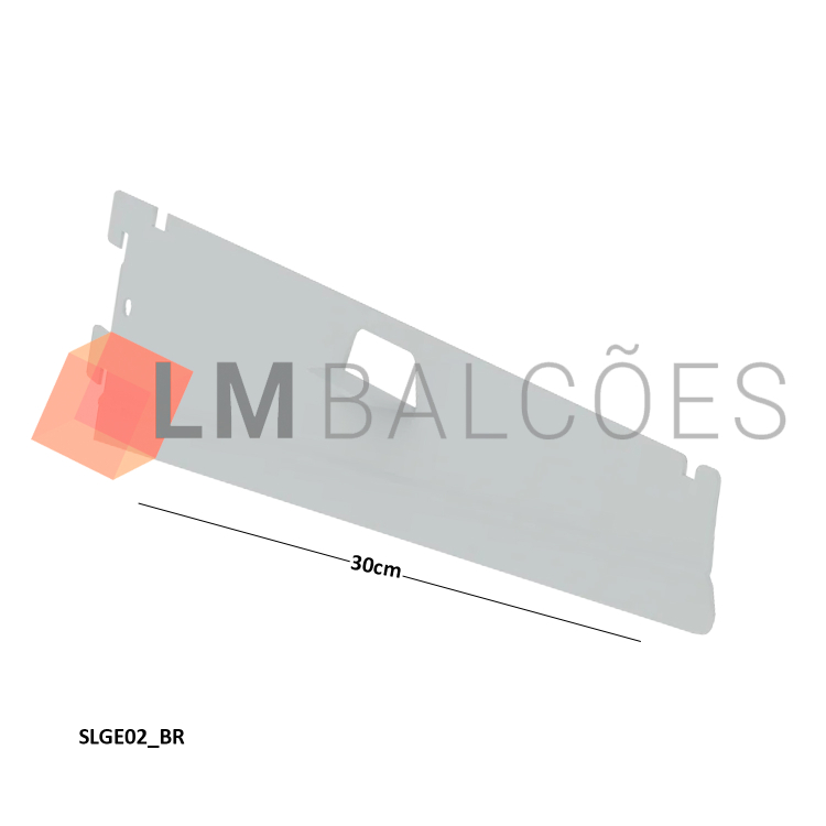 SLG Esquerdo P/ Gôndola Amapá 30cm - Branco 1