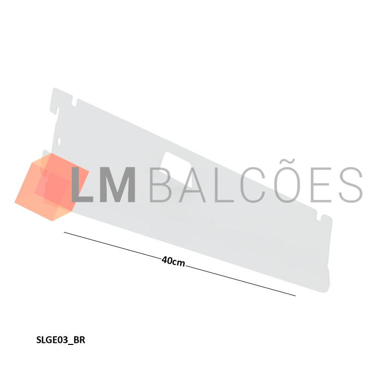 SLG Esquerdo P/ Gôndola Amapá 40cm - Branco 1