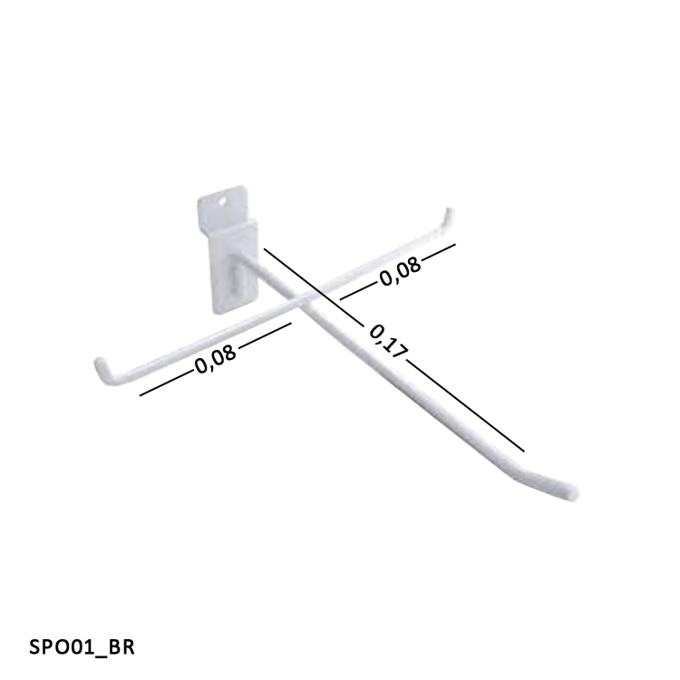 Suporte de Oculos Branco Para Painel Canaletado - 50 Unid.