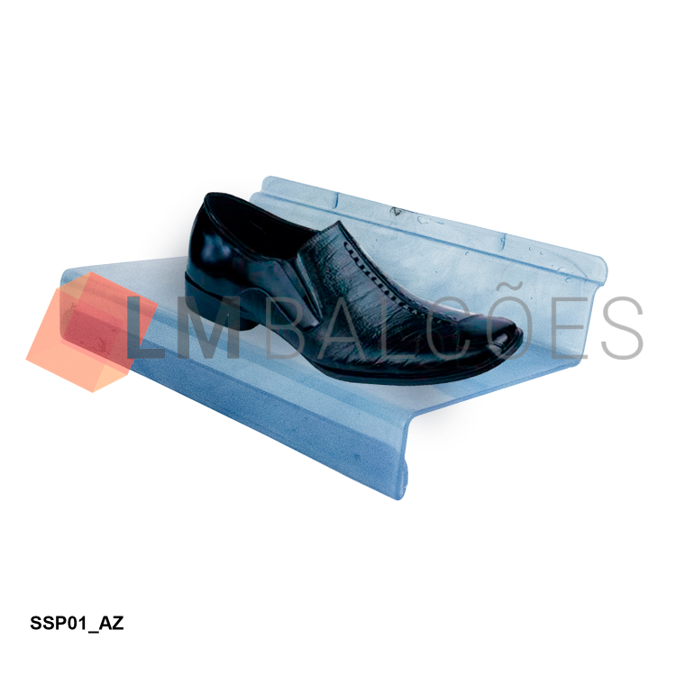 Suporte de Sapato p/ Painel - Azul Transparente 1