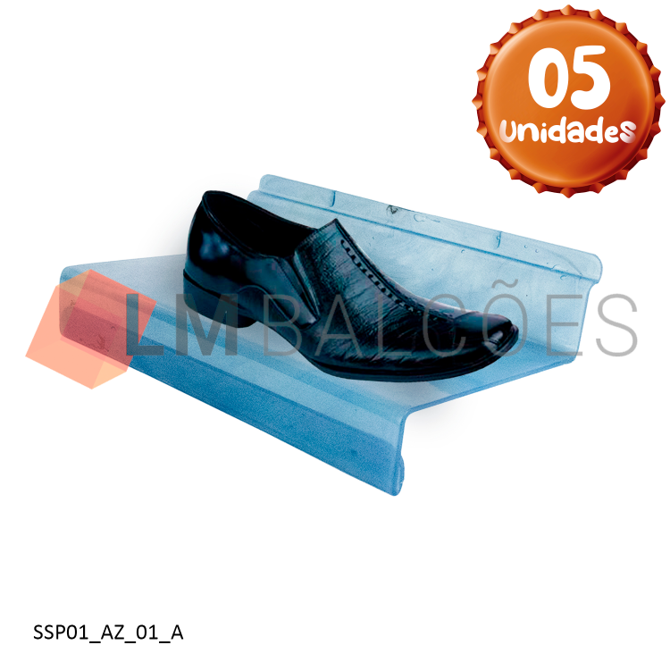 Suporte de Sapato Azul para Painel Canaletado -  05 Unid. 1