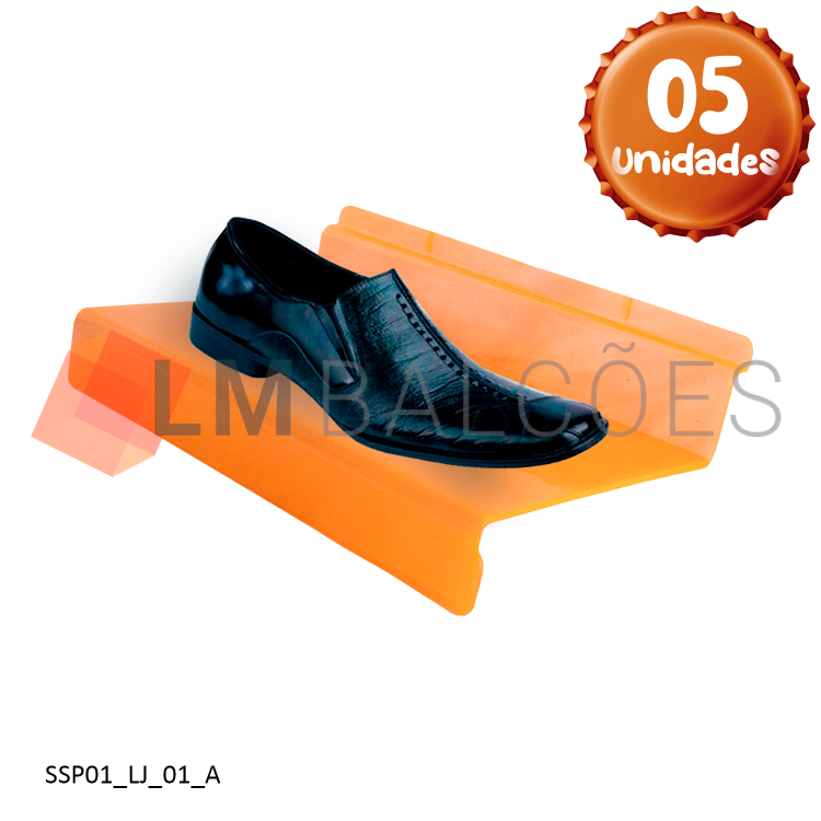 Suporte de Sapato Laranja para Painel Canaletado -  05 Unid. 1