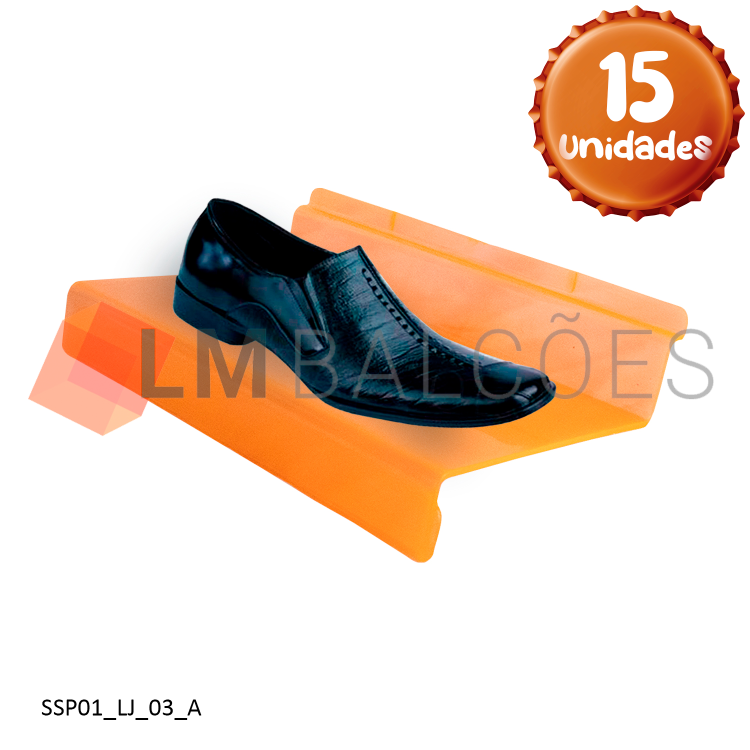 Suporte de Sapato Laranja para Painel Canaletado -  15 Unid. 1