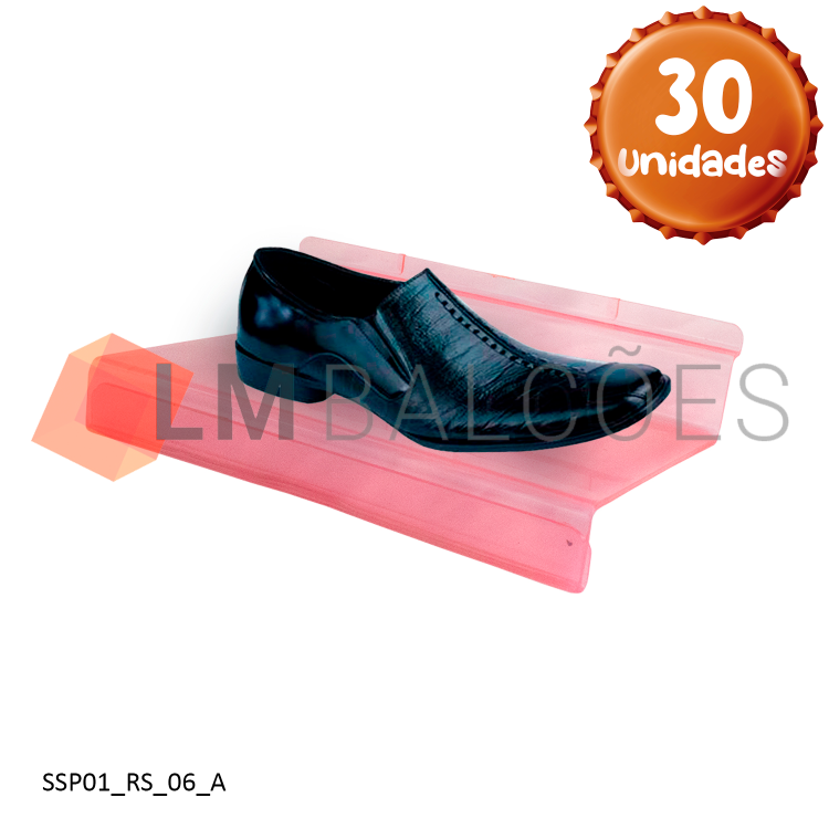 Suporte de Sapato Rosa para Painel Canaletado -  30 Unid. 1