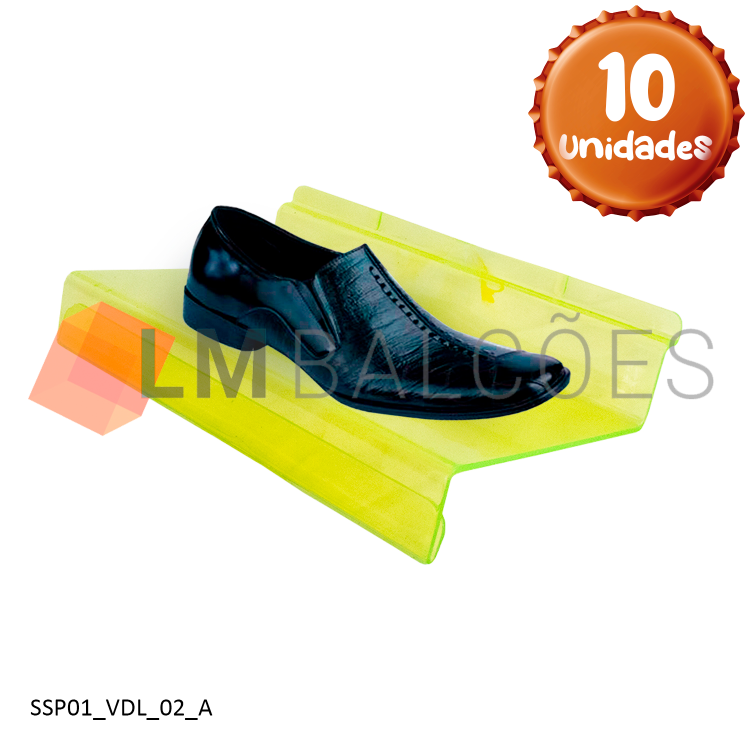 Suporte de Sapato Verde Limão para Painel Canaletado -  10 Unid. 1