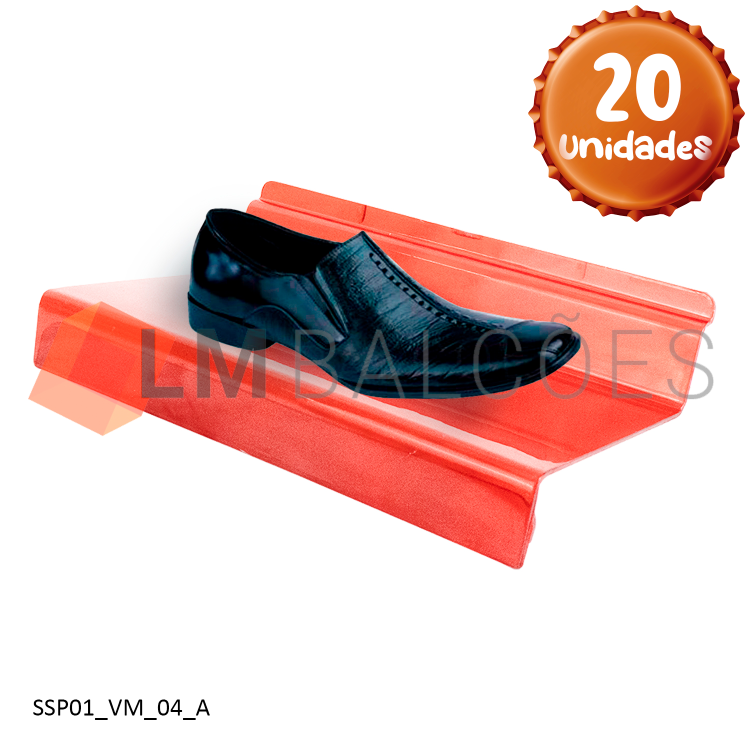Suporte de Sapato Vermelho para Painel Canaletado -  20 Unid. 1