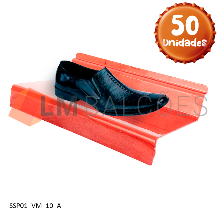 Suporte de Sapato Vermelho para Painel Canaletado -  50 Unid. 1
