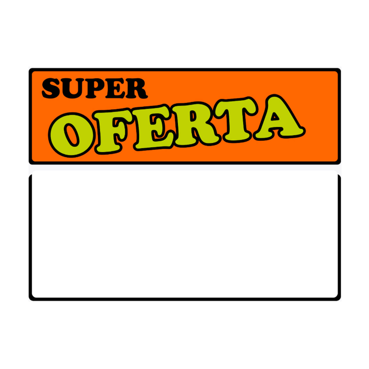 Etiqueta Super Promoção Reutilizável em PVC 0,21 x 15,5cm - Laranja