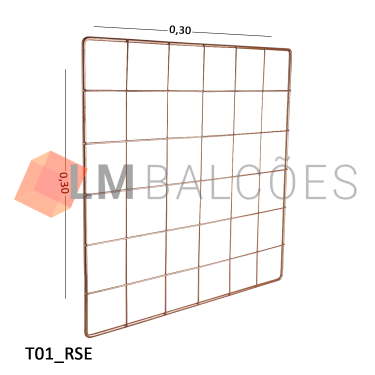 Tela Aramada 30 x 30cm - Rosé 1
