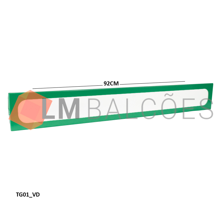 Testeira p/ Gôndola Amapa 92cm - Verde 1