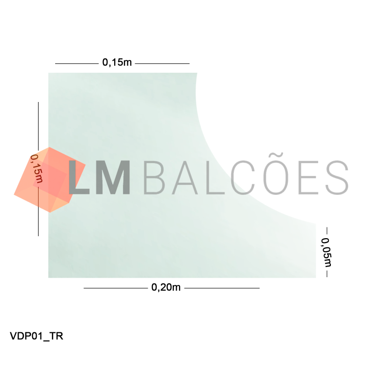 Vidro Modulado Pirâmide 4mm - 15 (15 x 20cm) - Incolor 1