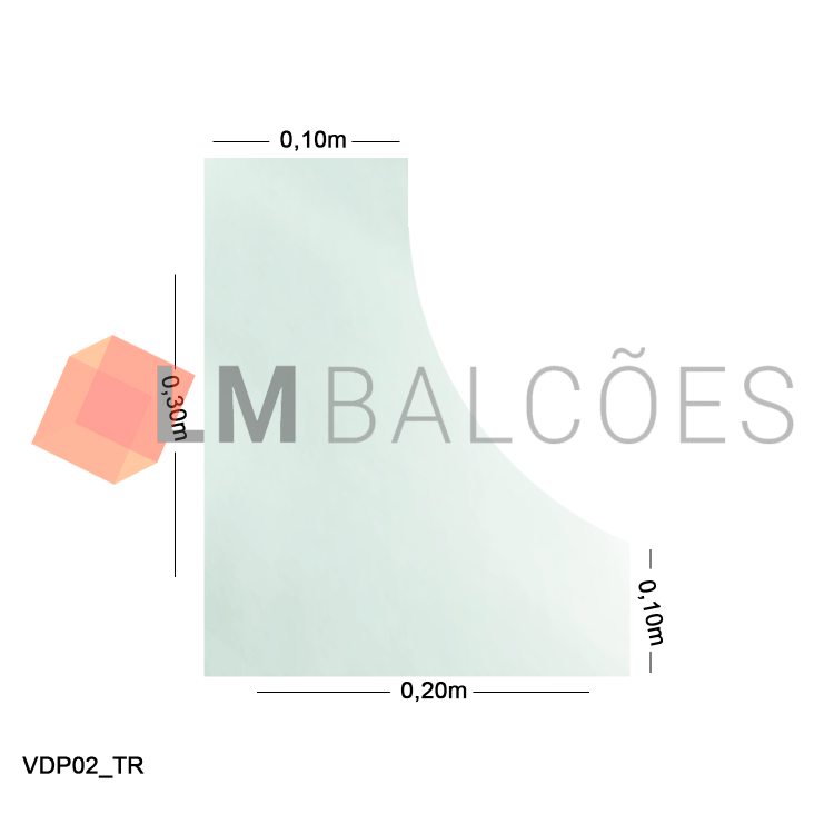 Vidro Modulado Pirâmide 4mm - 20 (20 x 30cm) - Incolor 1