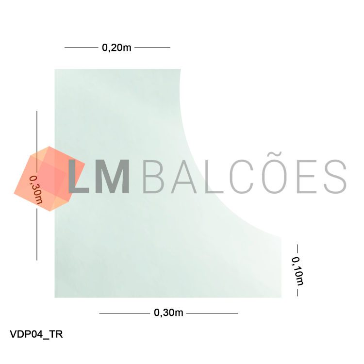 Vidro Modulado Pirâmide 4mm - 30 (30 x 30cm) - Incolor 1