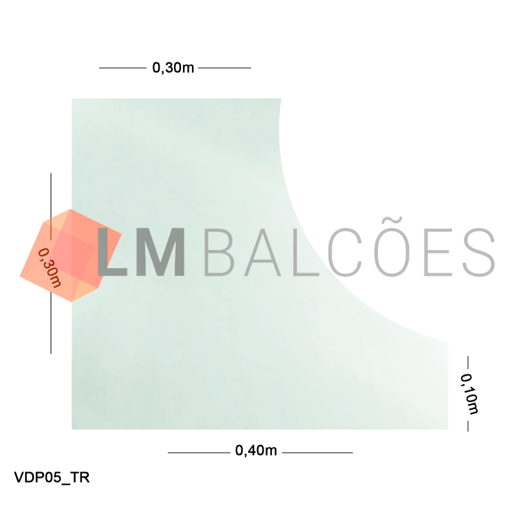 Vidro Modulado Pirâmide 4mm - 40 (30 x 40cm) - Incolor 1
