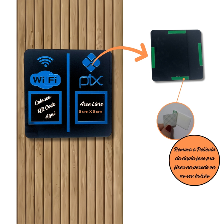 PAREDE DUPLO WI-FI - PIX - Preto com Azul 1