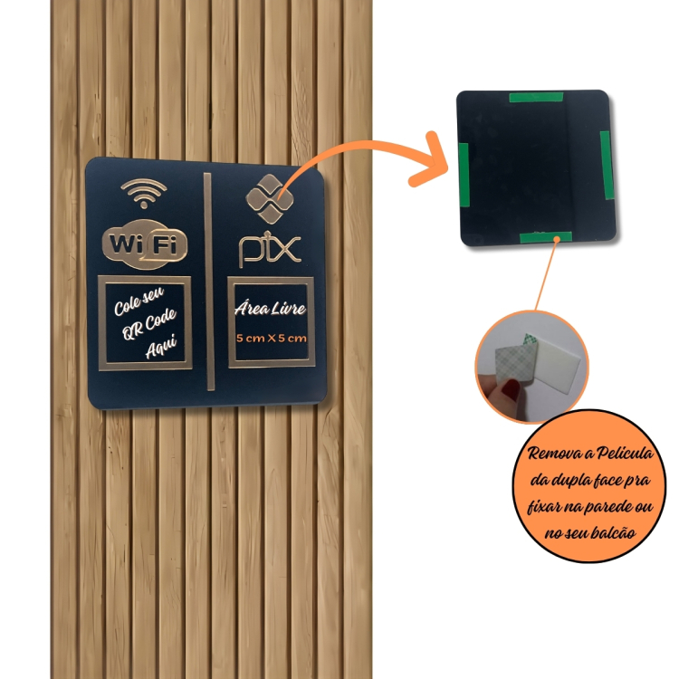 PAREDE DUPLO WI-FI - PIX - Preto com Bronze 1