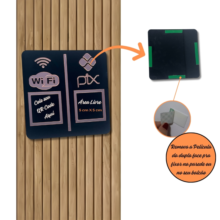 PAREDE DUPLO WI-FI - PIX - Preto com Rosa 1