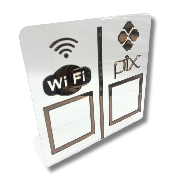 Expositor DUPLO WI-FI - PIX - Cristal com Bronze 2