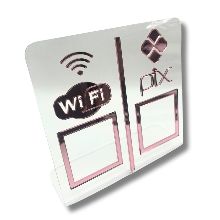 Expositor DUPLO WI-FI - PIX  - Cristal com Rose 1