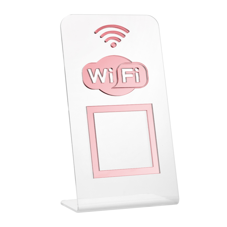 Expositor QR Code WI-FI - Cristal com Rosé 1