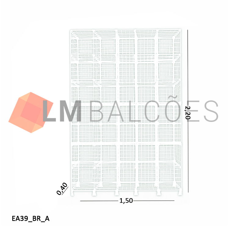 Estante Aramada Branca - 1,50 x 2,10 x 0,40m 1
