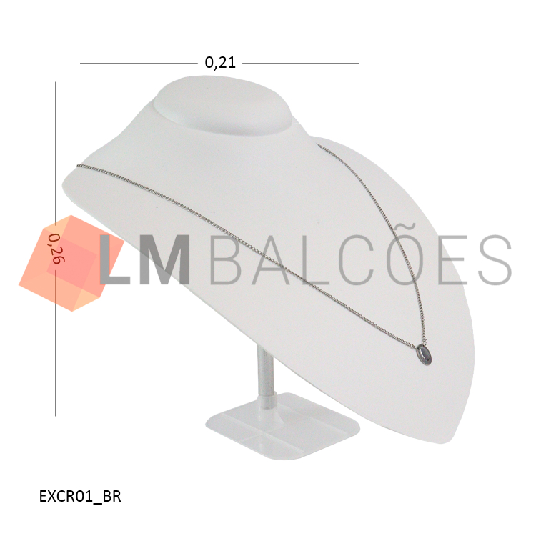 Expositor de Colar Regulável - Branco