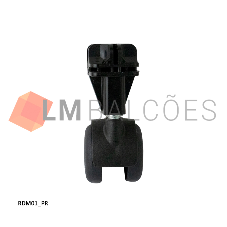 Rodizio Meio 1/4 F - Preto - 10 cm 1