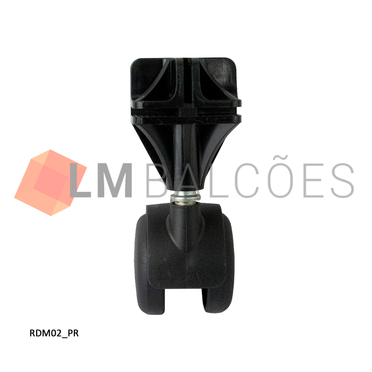Rodizio Meio 1/4 F  - Preto - 12 cm 1
