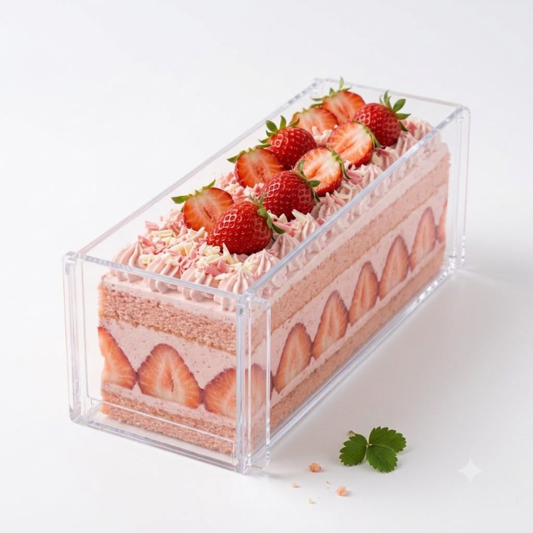 Slice cake forma em acrílico 3mm 30x10x10cm