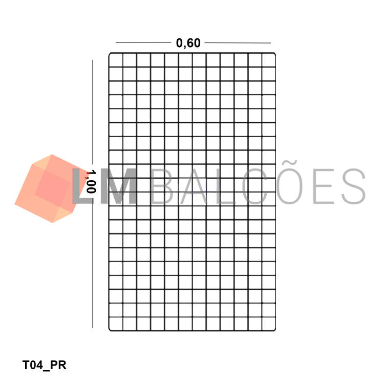Tela Aramada 0,60 x 1,00 cm - Preto 1